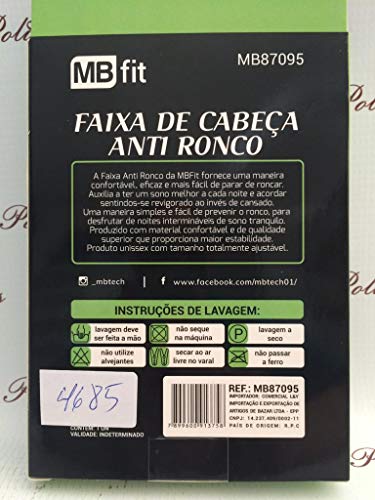 Faixa De Cabeça Anti Ronco Preta Ajustável faixa para dormir sem roncar