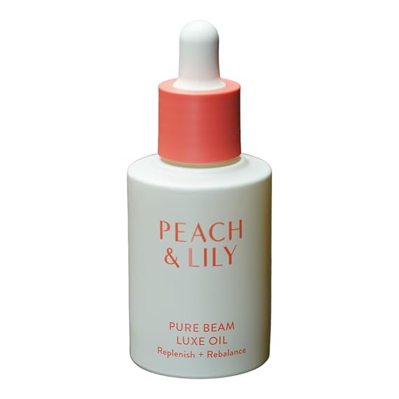 Peach & Lily Pure Beam Luxe Oil | 100% Natural & Plant-Based | Nourishing Squalane, Jojoba, Sea Buckthorn | Cold-Pressed Antioxidant-Rich Formula | 30 ml / 1 fl. oz.