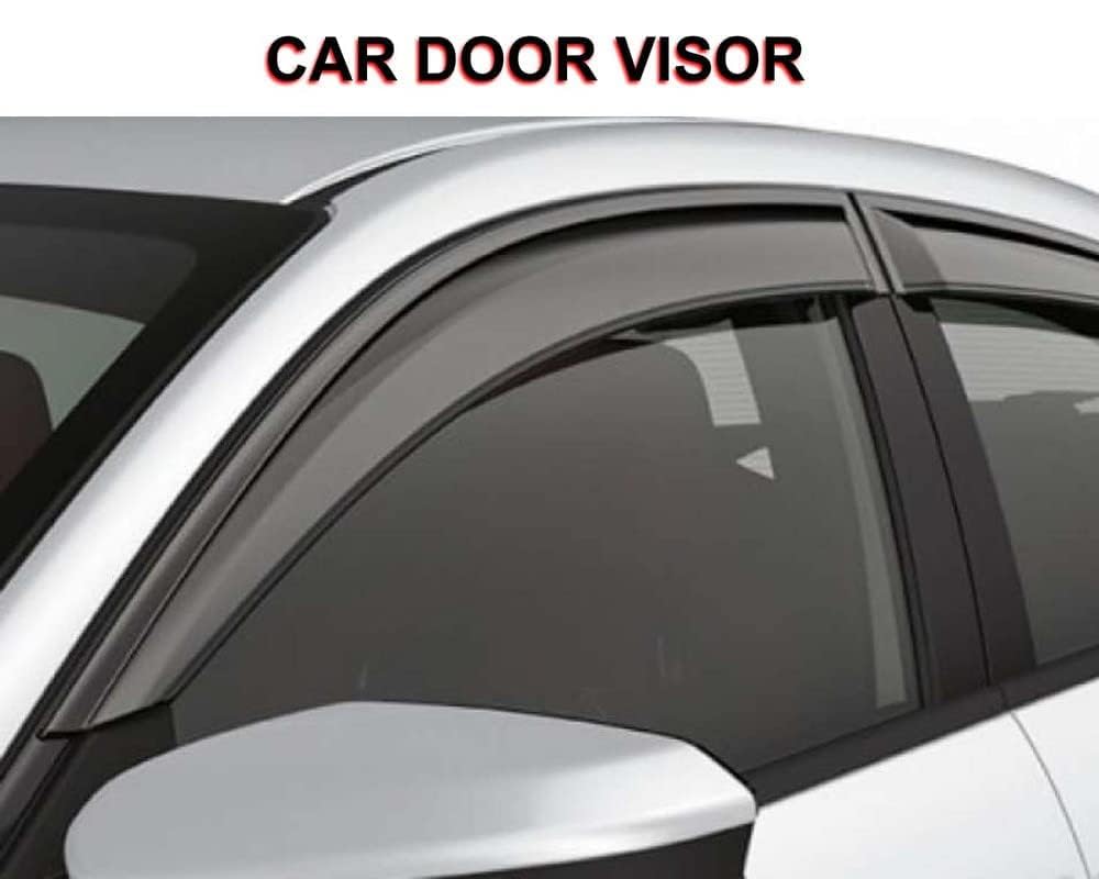 Car Accessories Venue Door Visor Rain Guard Compatible with Hyundai Venue (Year 2024 to 2025 Onwards) All Model, Car Side Window Visor Rear Window Wind Deflectors, Black, Set of 4 Pcs - Image 6 thumbnail