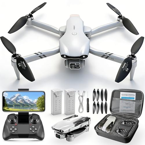 Jiakora Drone avec Caméra pour Enfant et Adulte, FPV Mini Drone Pliable pour Débutant, Quadricoptère à Moteur sans Balais, Maintien d'Altitude, Contrôle...