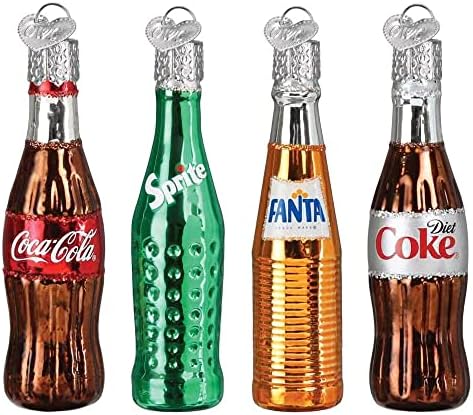Old World Christmas Coca-Cola Mini Beverage Set Glass Blown Ornament for Christmas Tree, Handcrafted Holiday Decoration, Coca-Cola Collection image 3
