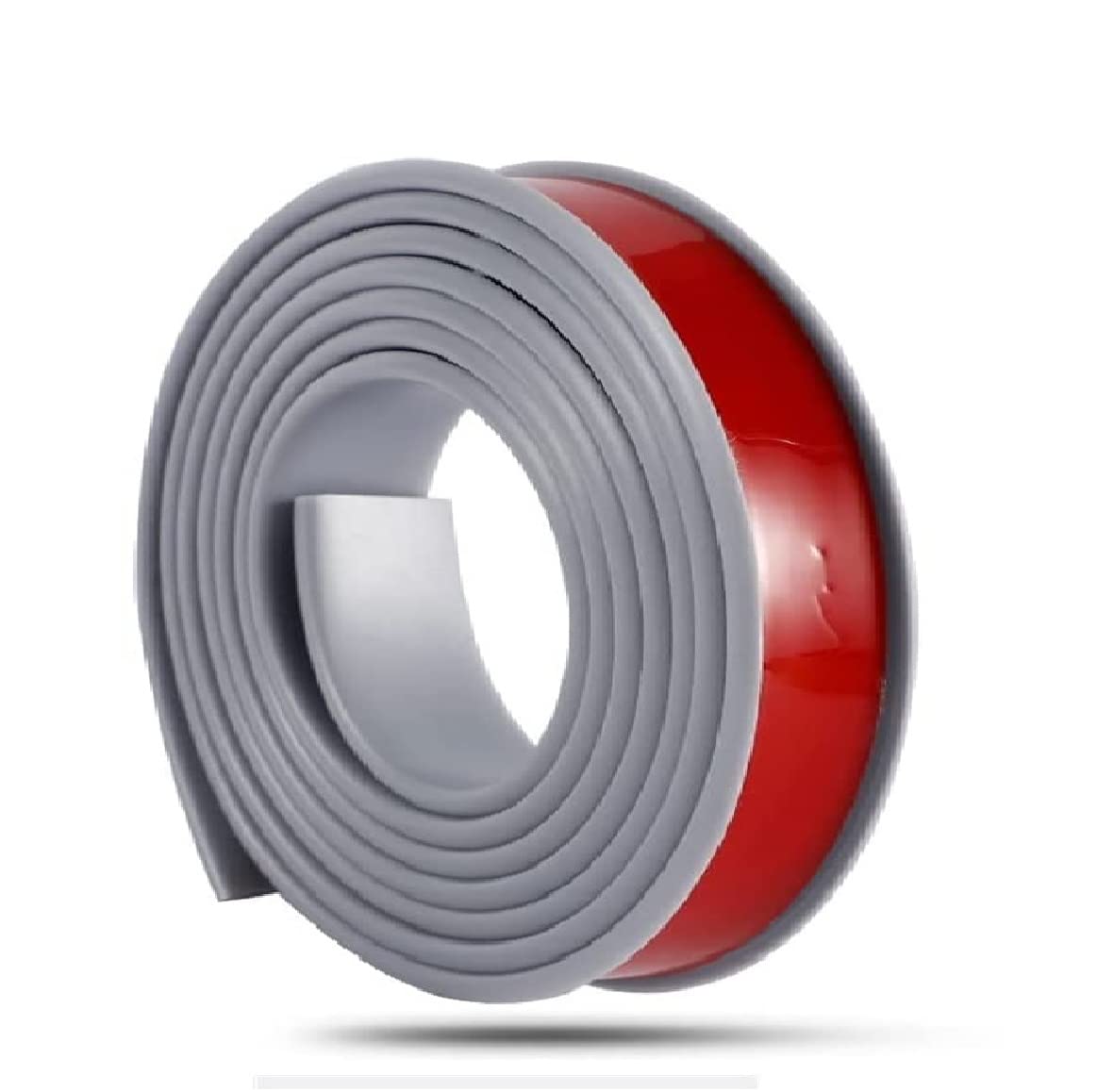 Borde de encimera en U para cocina y escritorios - Tira de chapa protectora gris de 5m