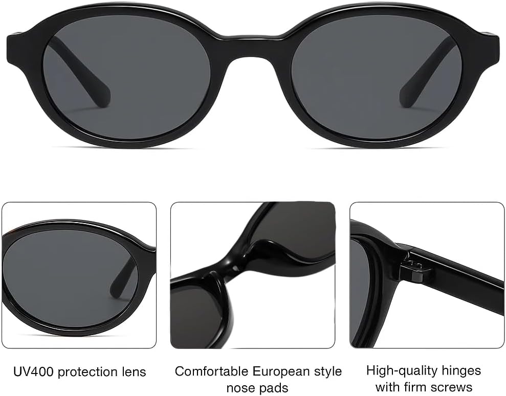 Black Polarized Sunglasses for Men and Women – Classic Retro Style, Lightweight UV Protection Shades for Driving, Fishing & Outdoor Activities - Image 3