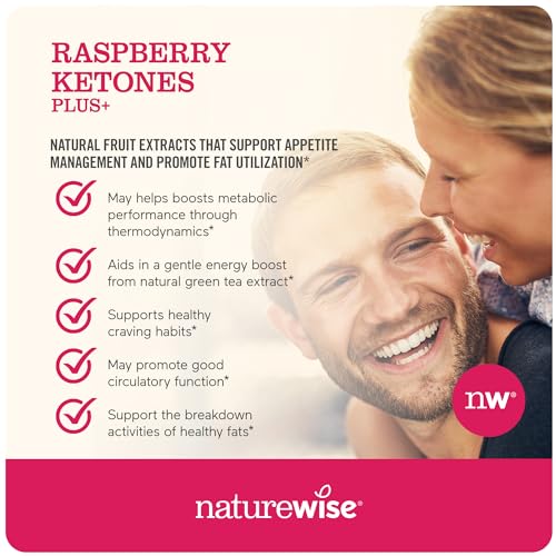 Naturewise NWRKPC120 Raspberry Ketones Plus - Advanced Ketones In Raspberry Blend Supports Antioxidant Health, Boosts Energy, Supports Weight Targets Vegan & Gluten-Free thumb #3