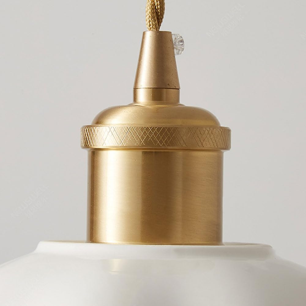 Wisząca Lampa Ceramiczna Z Połowy Wieku, Kwiat, Nowoczesna, Minimalistyczna, Biała, Wisząca Lampa, Wykończenie Mosiężne, łatwe W Czyszczeniu, Wisząca Lampa E27, Lampy Wiszące Adjus