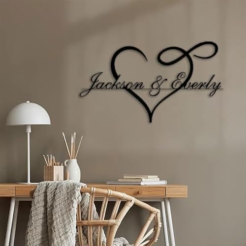 Jinma HEART INFINITY DECOR 1 Personalized Heart Infinity Decor- Custom Couples Name Wall Decor thumb #4