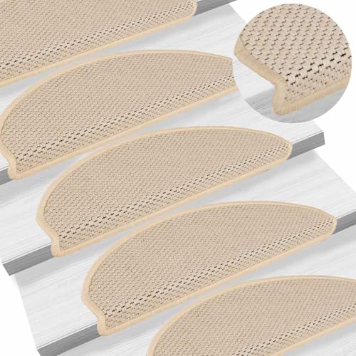 Alfombrillas de escalones para escaleras de madera interior pack de 30 alfombras autoadhesivas 6