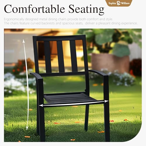 Image of Sophia & William Patio Table and Chairs Set, Outdoor Dining Set for 4