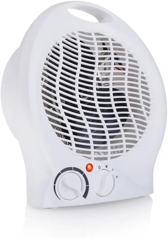 UBOON Calefactor Eléctrico 2000W, Calentador de Baño, Cocina y Habitación, Ideal para Superficies de hasta 20-25m², 3 Velocidades y Termostato Ajustable (Blanco Aire)