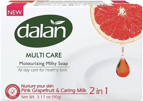 Dalan Multi Care Moisturizing Soap 2 in 1 (Pink Grapefruit & Caring Milk, 3 Pack