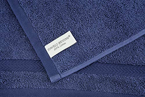 Towels Beyond 6 Piece Bath Towel Set - Ultra Soft Zero Twist Luxury Plush Quality Hotel And Spa Towels Made With 100% Turkish Cotton (Navy) #TOP2
