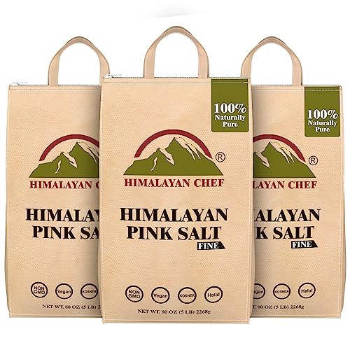 Sal Rosa del Himalaya Chef 15 lbs (3 x 5 lbs) Grano Fino