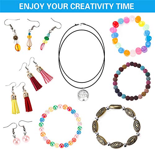 Jewelry Making Kit,Jewelry Making Supplies Includes Jewelry Pliers, Beading Wire, Jewelry Beads And Charms Findings For Jewelry Necklace Earring Bracelet Making Repair Adult Jewelry Making Tools Kits #TOP6