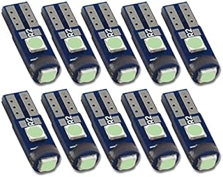 Eseastar T5 LED Bulbs 74 70 37 17 2721 3528 5mm 3LED SMD3030 for Car Interior Speedometer Dashboard Instrument Gauge Cluster Indicator Light Panel Dash Lamp,Pack of 10 (T5-Ice Blue)