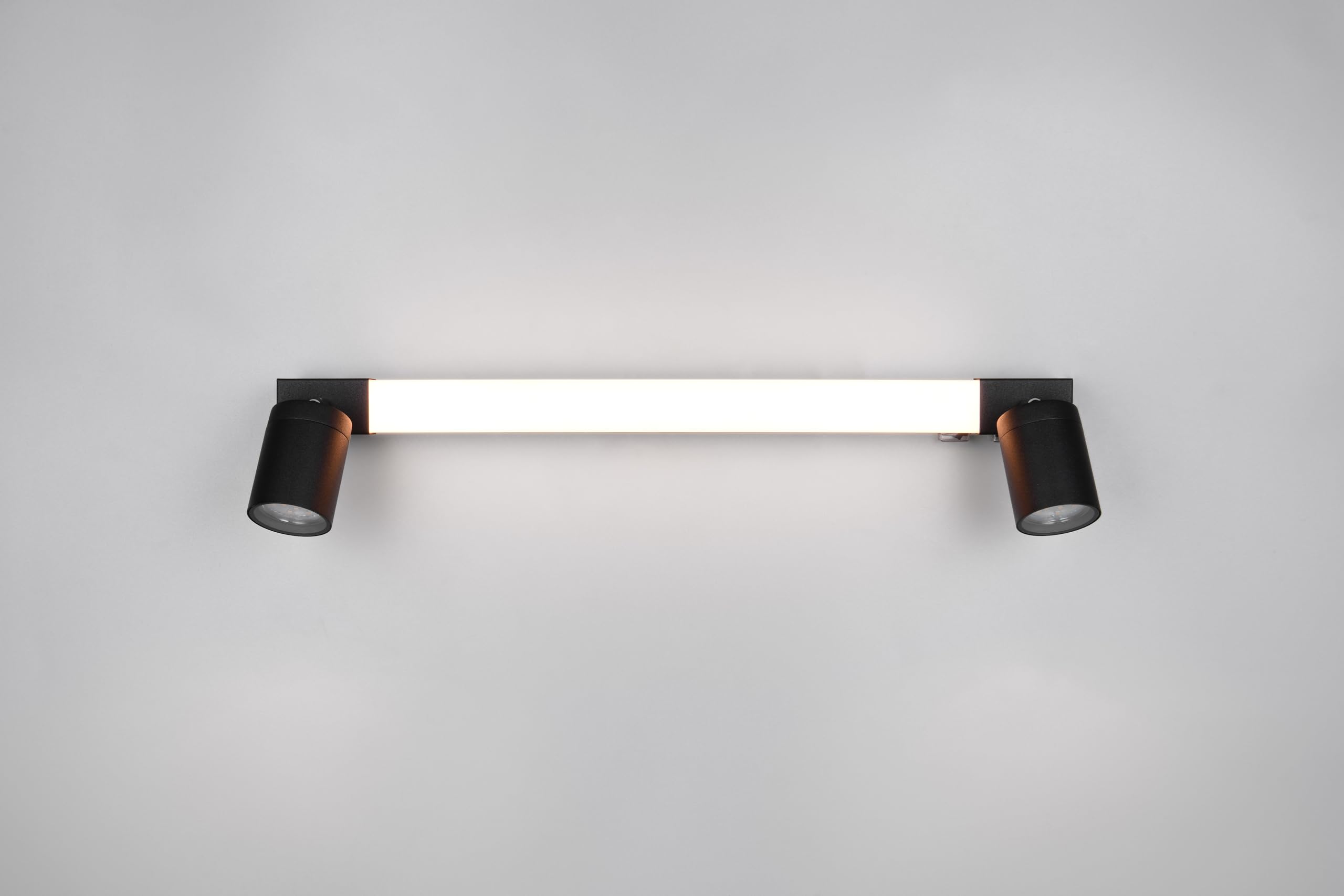 Trio Leuchten LED Badezimmer Wandleuchte Enrico 281470332, Metall Schwarz matt, 6.5 Watt LED, exkl. 2x GU10, Lichtfarbe einstellbar
