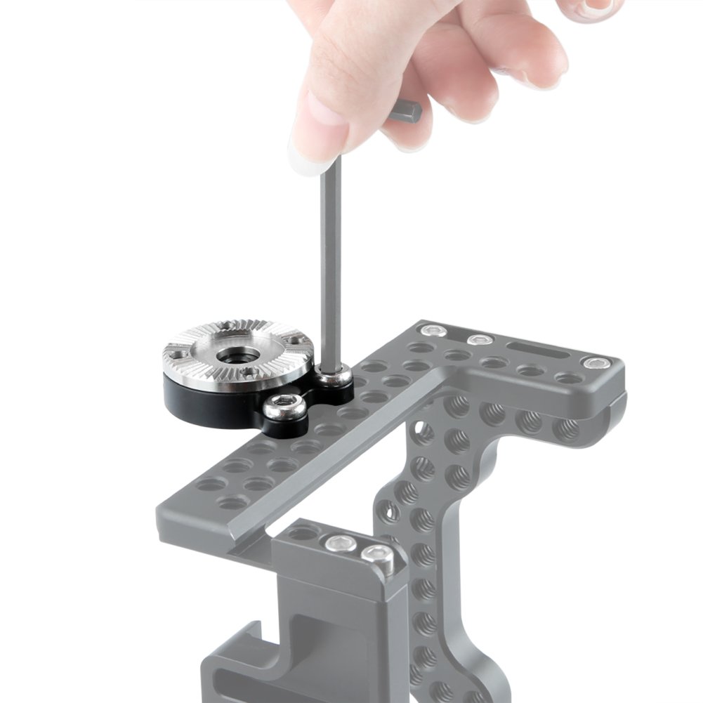 Kit Poignées En Cuir Avec Rosette ARRI - Compatible Tiges 15 Mm, Pour Caméra DSLR Et Rig D'épaule