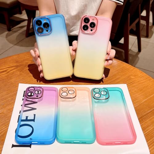 Coque iPhone 16 Plus TPU souple transparent dégradé couleur avec film protection arrière