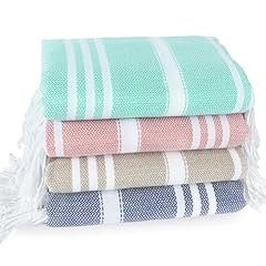 4 Pack Stripes Aqua Pink Beige Navy