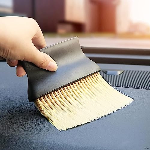 Jashgop Auto Interior Dust Brush, Car Cleaning Brushes Duster, Soft Bristles Detailing Brush Dusting Tool for Automotive Dashboard, Air Conditioner Vents, Leather, Computer,Scratch Free.(Car Brush)