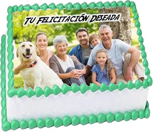 FOTO COMESTIBLE para tarta Personalizada con nombre y edad. Foto
