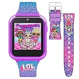 Accutime LOL Surprise! Kids Smart Watch - Interactive Touchscreen with Games, Selfie Camera, Step Tracker, Alarm, and Interchangeable Printed Silicone Straps - Fits Wrists 5.5' to 8.0'