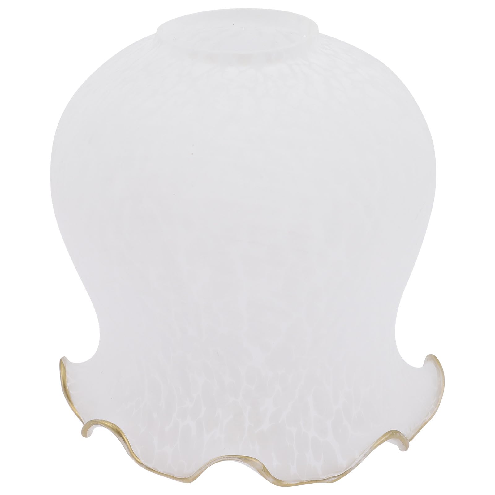 TIDTALEO Bell Shaped Glass Lamp Shade, Replacement Glass Lampshades for Ceiling Fan and Wall Lamps, Flower Petal Design, Easy to Install, Suitable for Warm Home Corners