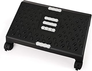 Desk Foot Stool,Adjustable Foot Rest,Ergonomic Desk Footrest with Massage Function,Foot Rest Under Desk,Non-Slip Foot Stools for Office,Relieve Leg,Knee and Back Pain,Great for Home & Office & Travel