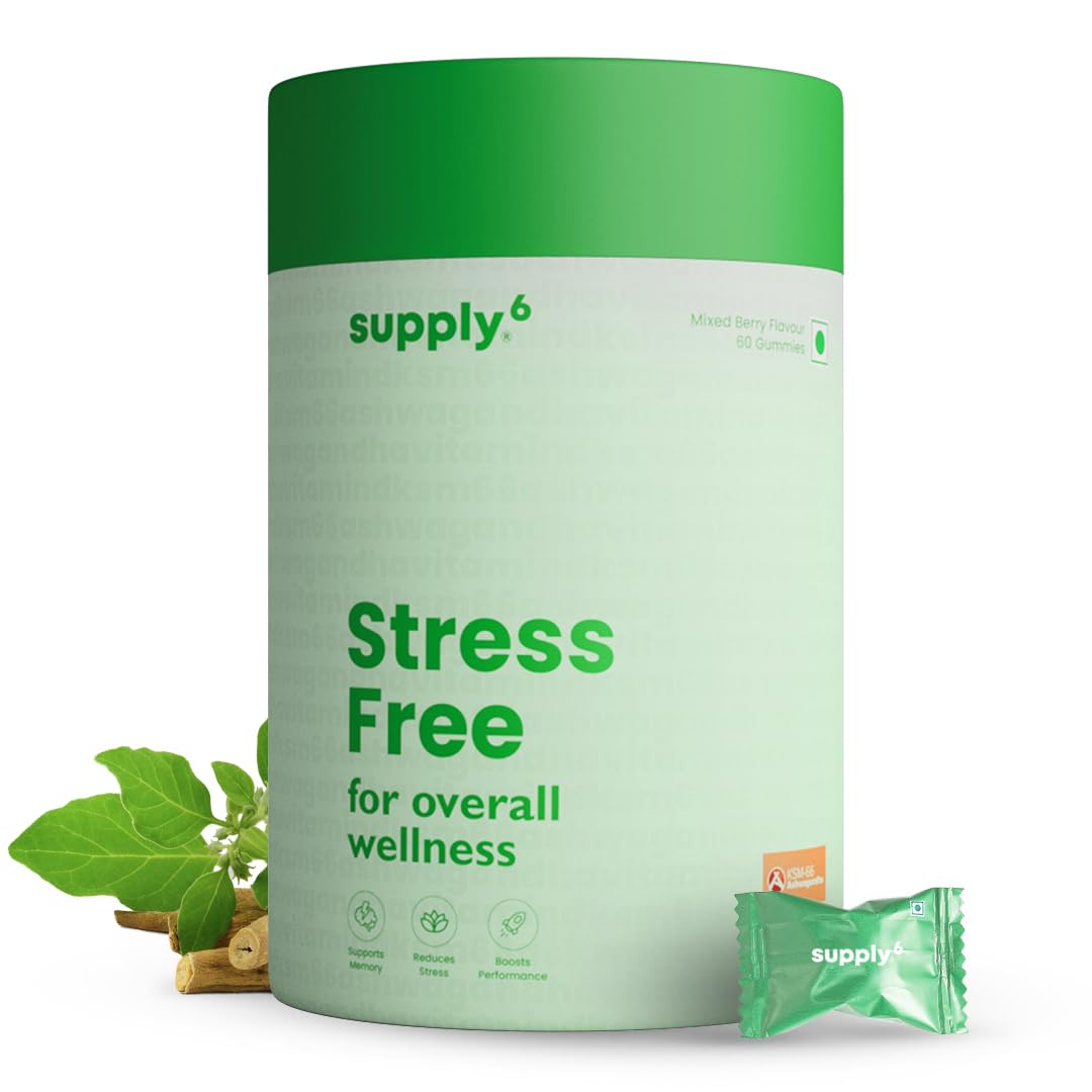 Supply6 Stress Free | Worlds Strongest KSM 66 Ashwagandha Gummies | For Stress Relief, Better Sleep & Performance Boost | Vegan, Gluten-Free | Mixed Berry | 60 Gummies (B0D5BC6KTH) Amazon Price History, Amazon Price Tracker