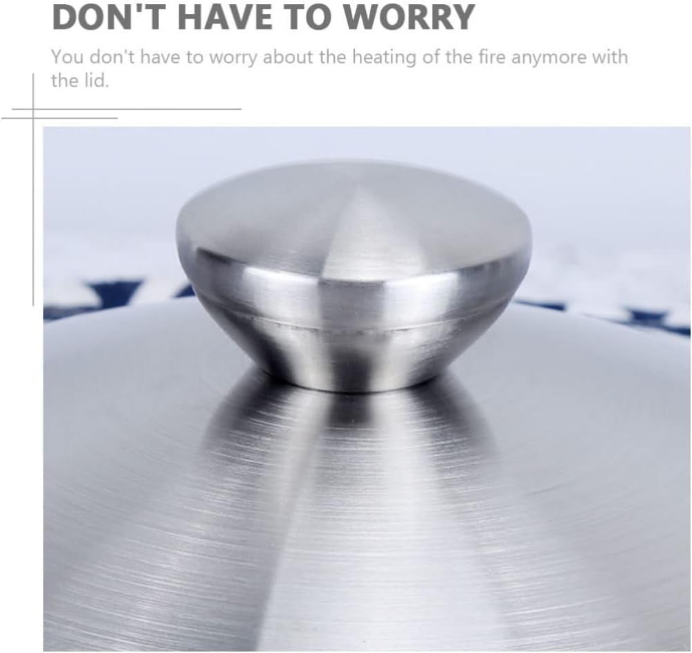 Coperchio di ricambio per padella in acciaio inox, coperchio universale per pentole e padelle da 40 cm