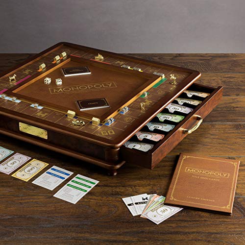 WS Game Company Monopoly Luxury Edition with Burl Finished Wood Cabinet - Image 5