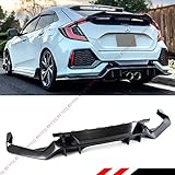 Sport Type-R Style Rear Bumper Diffuser Kit Compatible with 2016-2021 Honda Civic FK7 5 Door Hatchback