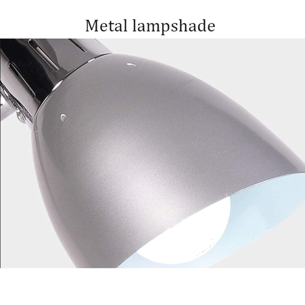 MYBA Lámpara de mesa LED de escritorio, regulable, lámpara de oficina, portátil, botón de lectura, trabajo en casa, oficina, bajo consumo, lámpara de mesita de noche (color: amarillo)