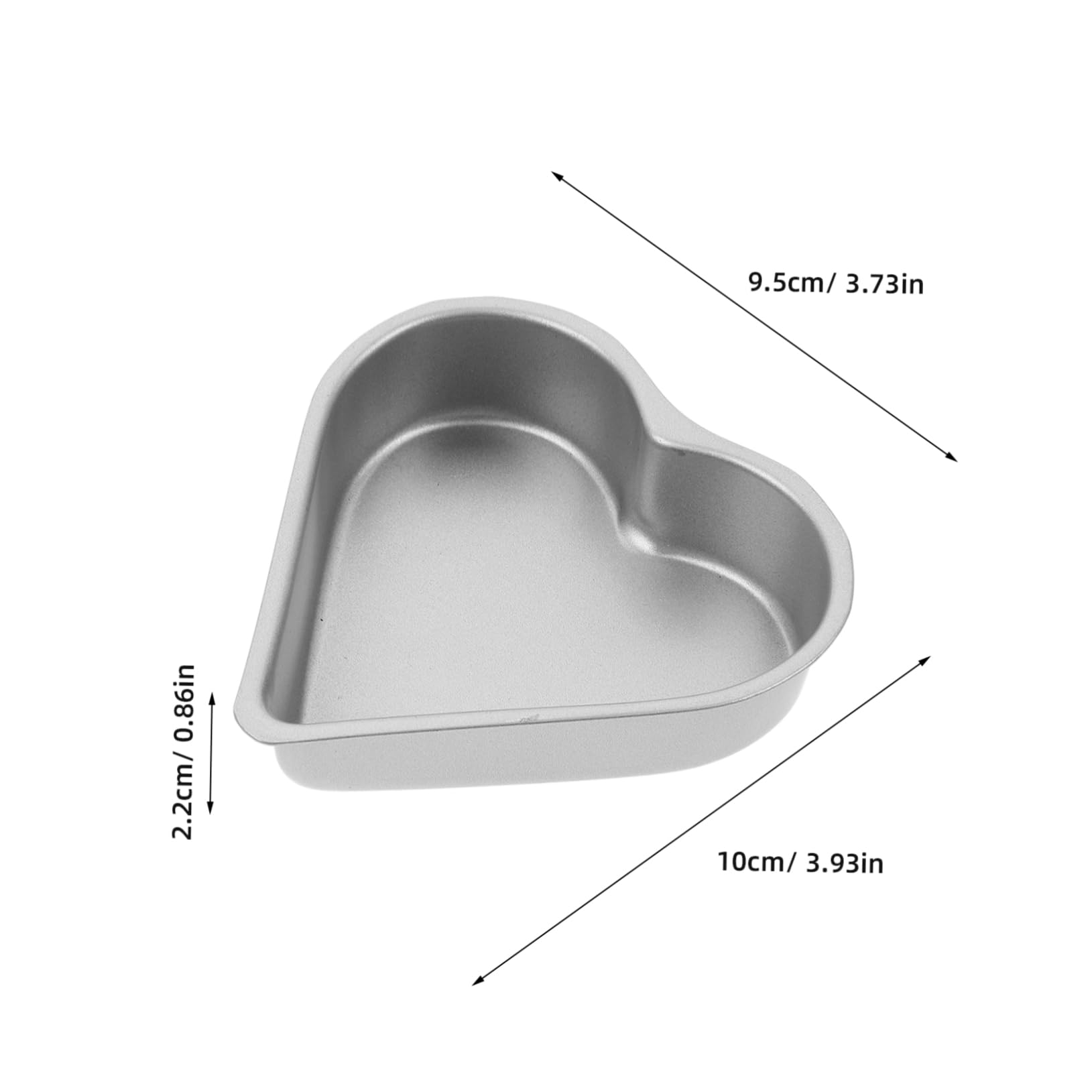 MAGICLULU 5 Sätze Kuchenform Gestell Herstellung Süßigkeitenformen Luft Backform Aus Karbonstahl Backwerkzeug Für Kuchen Herzförmige Backform Herzpfanne Kohlenstoffstahl Silver 3 Stück * 5