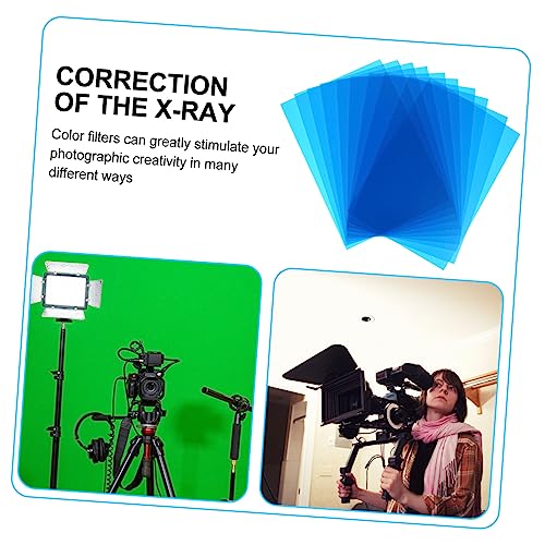 Hemobllo 10kawałki Sztuk Przezroczystych Filtrów Kolorowych Do Oświetlenia Led Korekcja Kolorów Do Studia Fotograficznego Albumów i Projektów Artystycznych