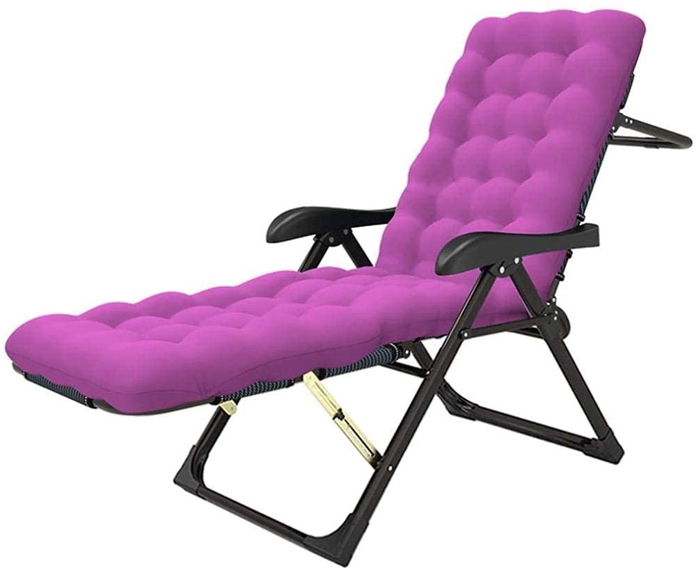 Silla de jardín reclinable y portátil con estructura de metal de alta resistencia