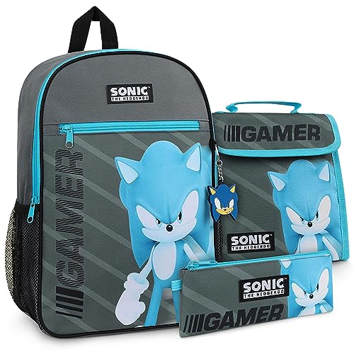 Sonic The Hedgehog NDMSH85173 Schultaschen-Set 4-teilig