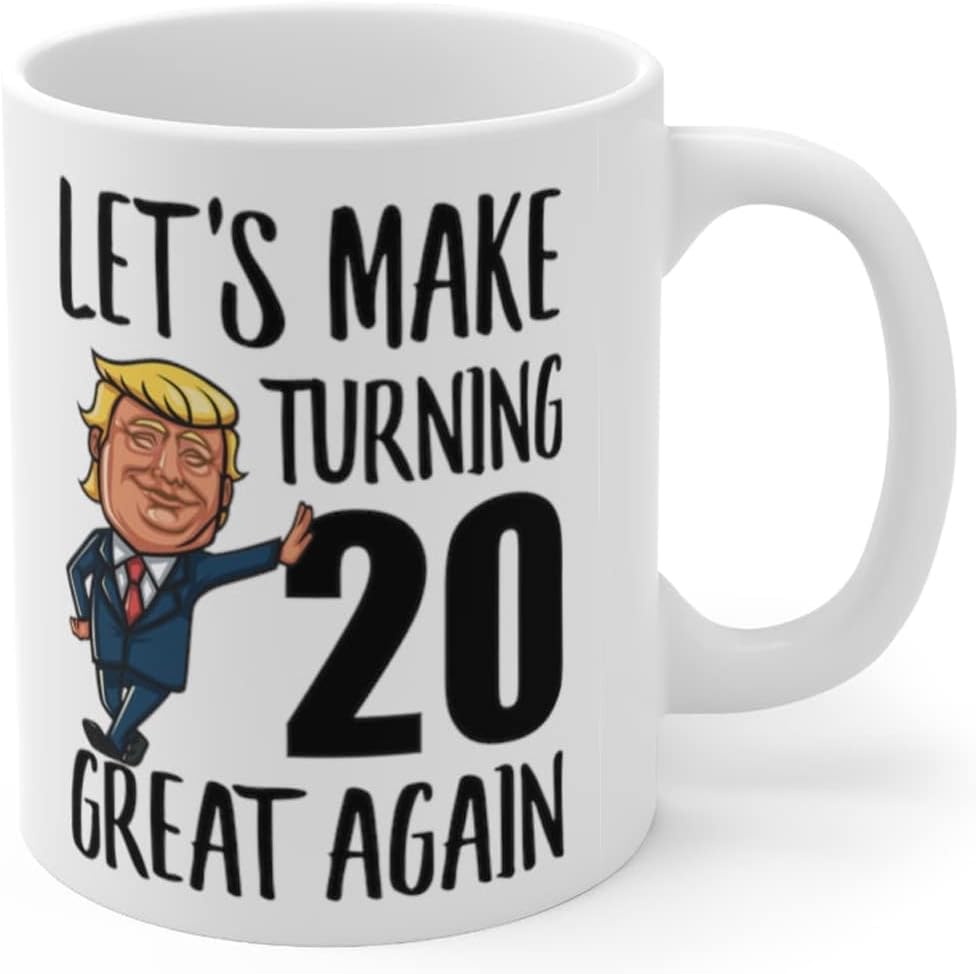 Happy 20th Birthday Gifts for Boys Girls Turning 20 Year Old Born in 1999 Coffee Mug Funny White 11oz