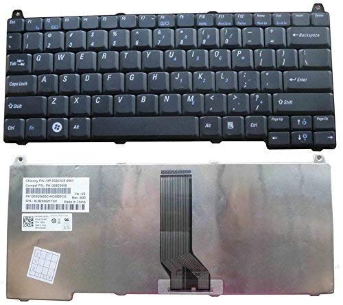WISTAR Replacement Laptop Keyboard for Dell VOSTRO 1310 1320 1510 1520 2510 Series US Black 0J483C