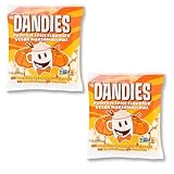 Dandies Pumpkin Vegan Marshmallows, No Artificial Flavorings, Food Dyes, Corn Syrup, or Gelatin, Perfect for Roasting, Sβmores, or Snacking (Pumpkin, 2 Pack, 5 oz each)