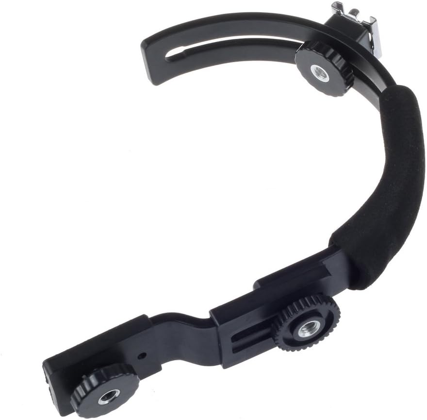 Fotga C-Shape Hot Shoe Flash Bracket for Continuous LED Photo Video Lights Mini DV Camcorder DC DSLR Camera Phone : Electronics