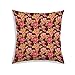 RADANYA Dekorativer Kissenbezug mit Blumenmuster, quadratisch, Kissen Nicht im Lieferumfang enthalten, Polyester, kastanienbraun, 12x12 Inches
