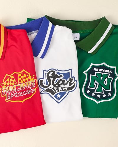 Image of PureChapter 3 Pack School Uniforms for Boys Summer Outfits Boys Fashion Polo Shirt Plaid Short Sets Kids Clothes