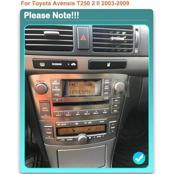 7-calowy Android 12 radio samochodowe stereo do Toyota Avensis T25 2003 2004 2005 2006 2007 2008 multimedialny odtwarzacz wideo jednostka główna GPS Navi WIFI 4G BT Carplay 8 Core Multiple UI