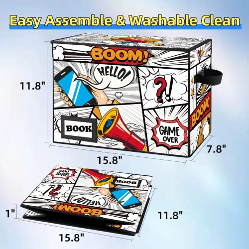 Ynszas COMIC BOOK STORAGE Book Box, 15.8 Inch X 7.8 Inch X 11.8" thumb #4