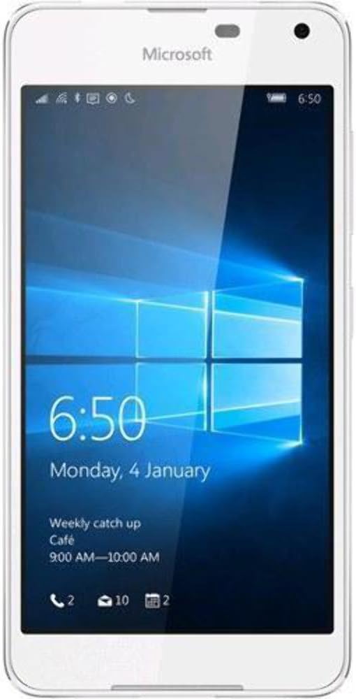 Lumia 650 UK Sim Free Smartphone, White - Black