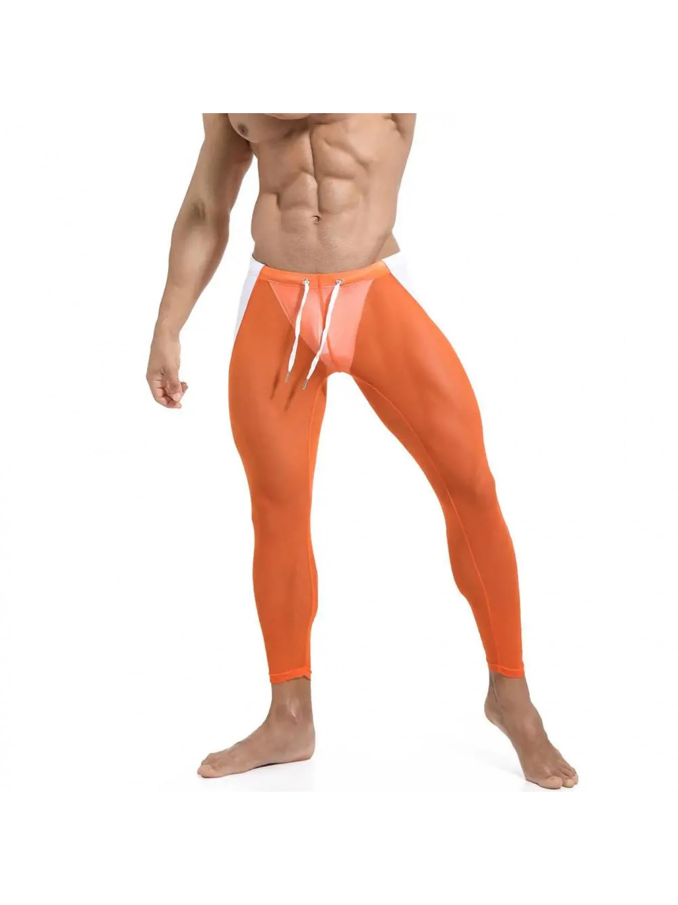 Pantalones ajustados transparentes de malla para gimnasio 4