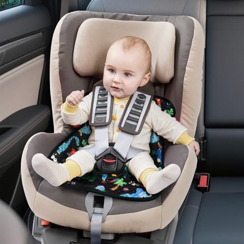 Image of COOLBEBE Car Seat Protector for Potty Training, Dry Waterproof Car Seat Liner Toilet Training for Baby Toddler, Piddle Pads Cover Pad for Strollers & Carseat (Dinosaur)
