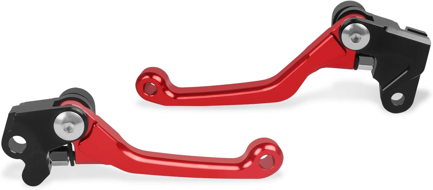 HAONEL Short Brake Clutch Lever Sets CNC Aluminum Compatible with Honda CRF250R 2007-2022/ CRF450R 07-20/ CRF450RX 17-20/ CRF250R 19-22 2 Finger Levers Motorcycle Accessories