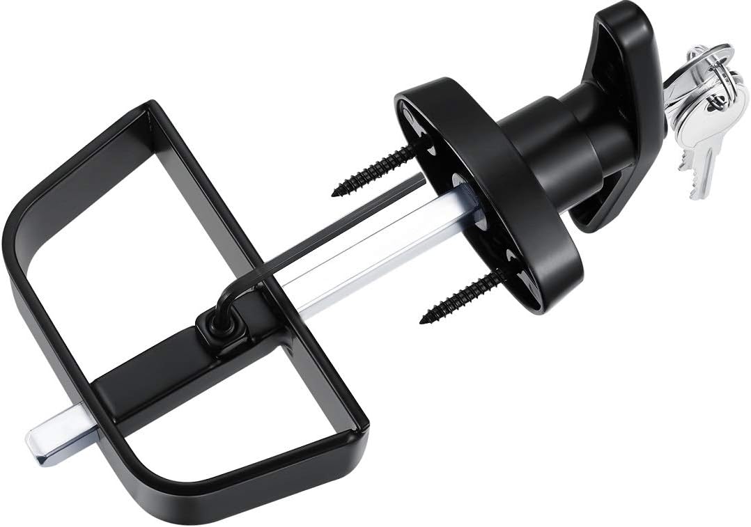 QANVEE Shed Door Latch T-Handle Lock Kit with 4 Keys,Storage Barn Shed Door Hardware Lock Set 4½" and 5½" Stem