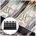 NUOBESTY Cash Register Tray Insert with Clip Portable Money Drawer Organizer for Supermarkets and Retail Material Multi-Compartment Storage for Coins and Bills Black Color